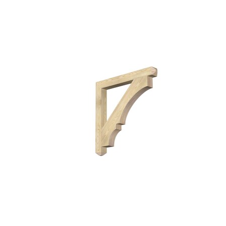 Ekena Millwork Balboa Craftsman Rough Sawn Bracket, Douglas Fir, 4"W x 38"D x 38"H BKT04X38X38BOA04RDF